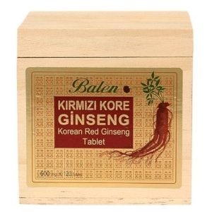 Kırmızı Kore Ginsengi Ekstraktı Tablet Tahta Kutu