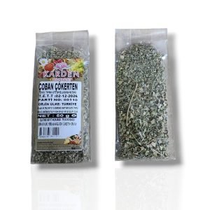 Çoban Çökerten, 60 gramlık ambalajda, doğal içerikleriyle sağlıklı bir atıştırmalık seçeneği sunuyor.