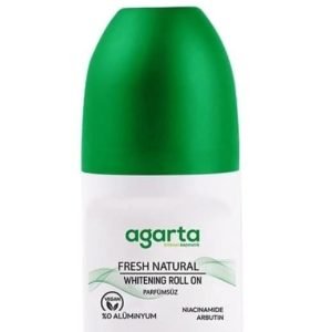 Agarta Ter Önleyici 24 Saat Etkili Unisex Roll-On, 50 ml hacminde yeşil renkli.